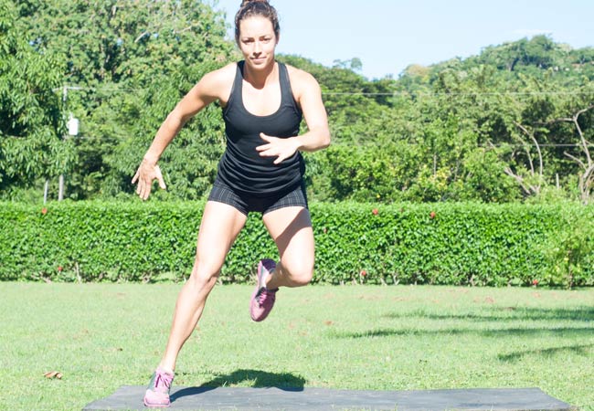 Jill Payne exercising outdoors