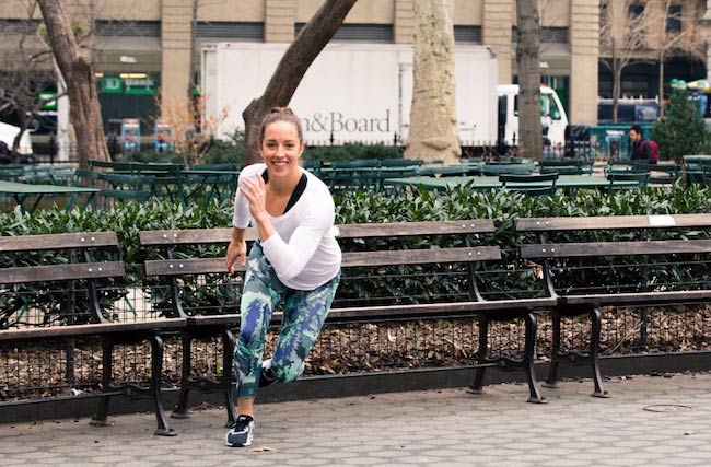 Jill Payne working out