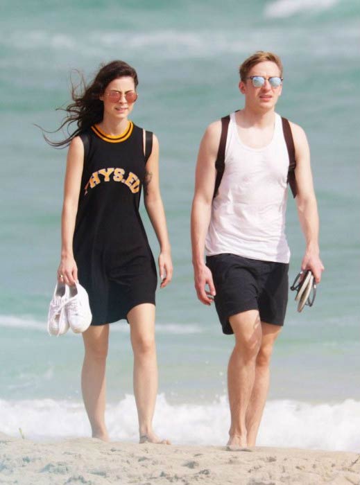 Lena Meyer-Landrut and Max K. von H at the Miami Beach in January 2016