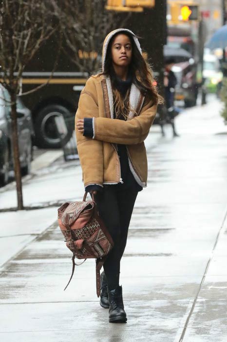 Malia Obama on the streets of New York City in March 2017