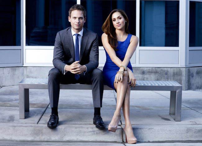 Meghan Markle with Patrick J. Adams Suits costar