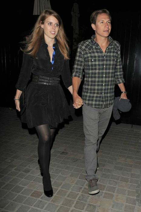 Princess Beatrice and Dave Clark at the Chiltern Firehouse in April 2014