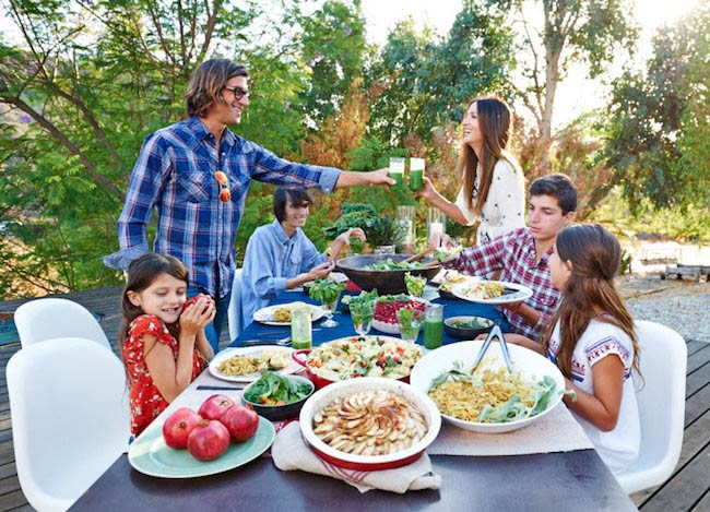 Rich Roll with his wife Julie Piatt, and four children