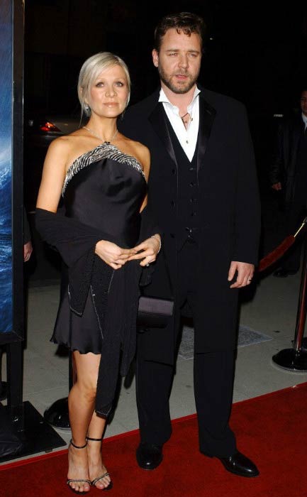 Russell Crowe and Danielle Spencer at the Master And Commander: The Far Side of the World premiere in November 2003