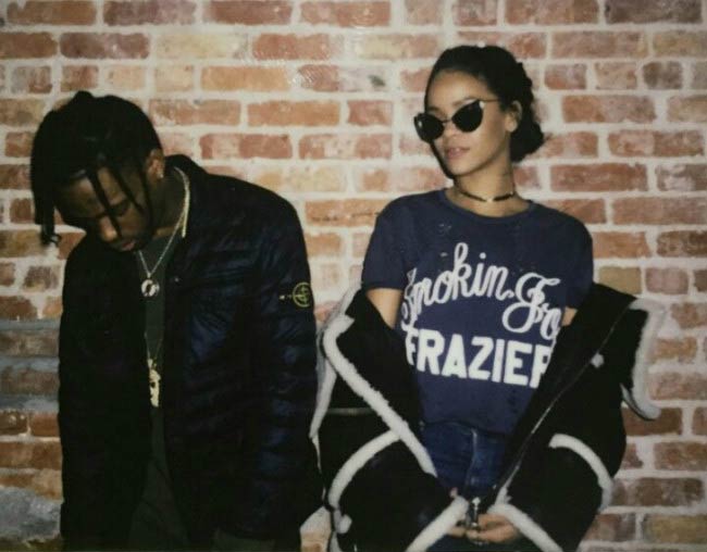 Travis Scott and Rihanna as seen in 2016