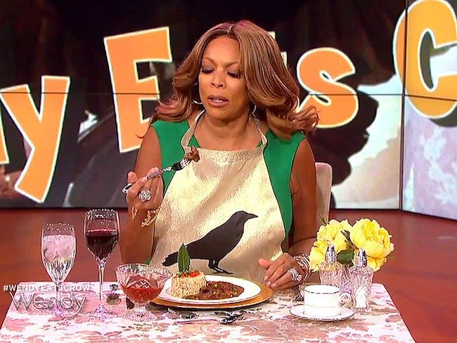 Wendy Williams having food