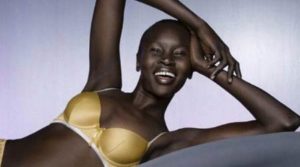 Alek Wek modeling photoshoot