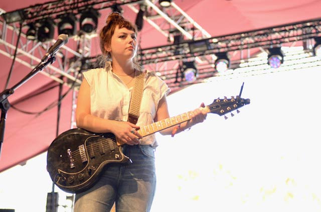 Angel Olsen performs at the Coachella Valley Music & Arts Festival at the Empire Polo Club in Indio, California on April 12, 2015