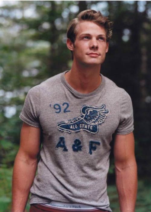 Brandon Jones during the Abercrombie & Fitch photoshoot done in 2010