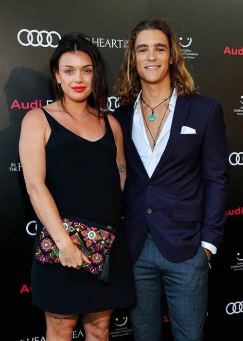 Brenton Thwaites and Chloe Pacey at the premiere of “The Heart of the Sea” in November 2015