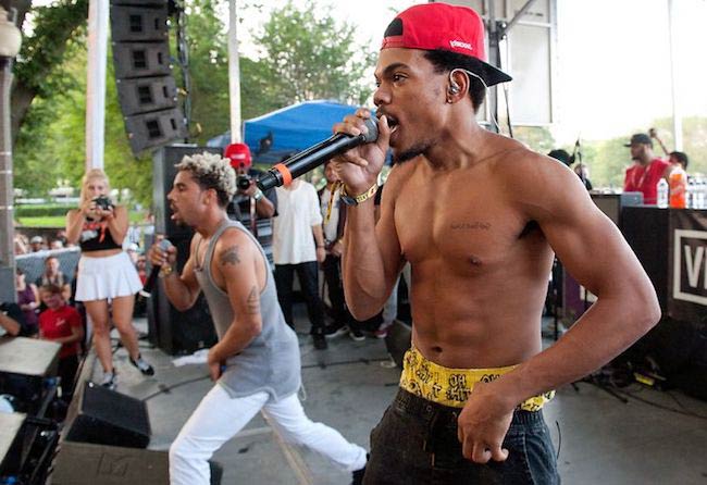 Chance The Rapper Shirtless And Vic Mensa Performing At Lollapalooza Day 2 In 2014 