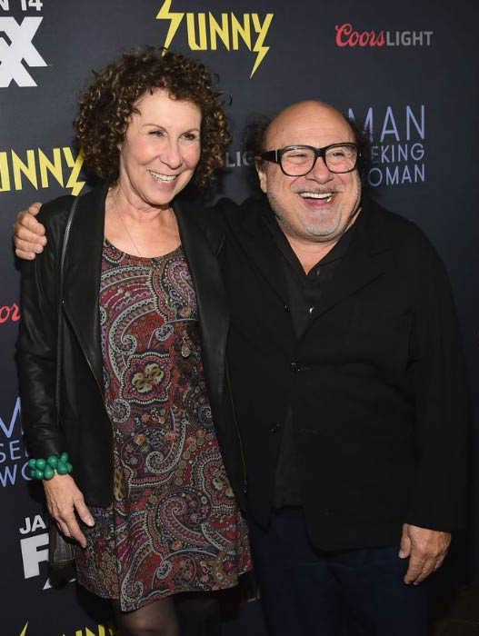 Danny DeVito and Rhea Perlman at the premiere of FXX's Man Seeking Woman in January 2015