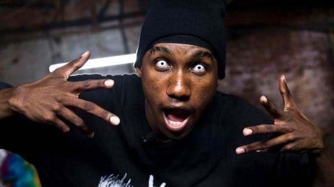 Hopsin poses for a portfolio photoshoot done in 2014