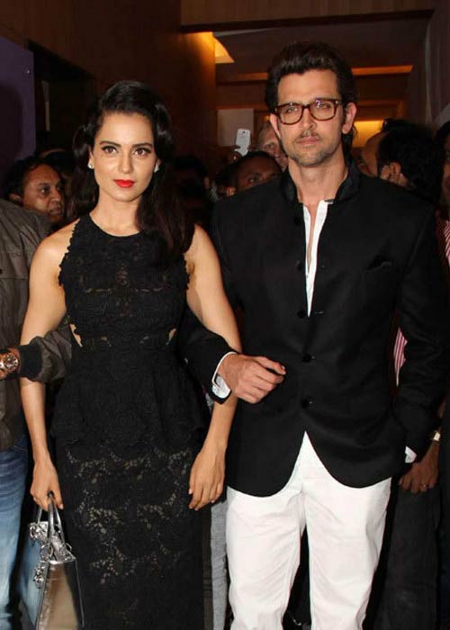 Hrithik Roshan and Kangana Ranaut at the Krrish 3 movie event in 2013