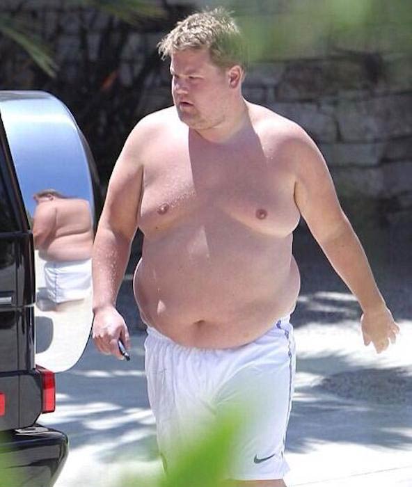 James Corden shirtless on a holiday in Los Angeles in 2010