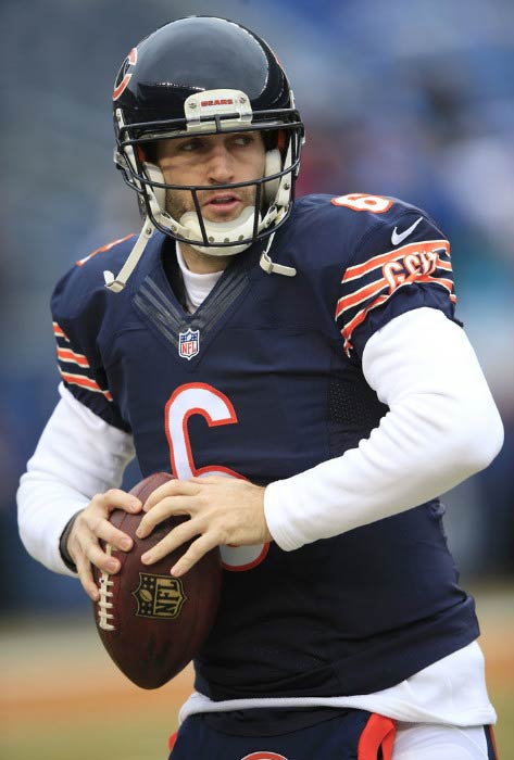 Jay Cutler before a match between Chicago Bears and Detroit Lions in December 2014