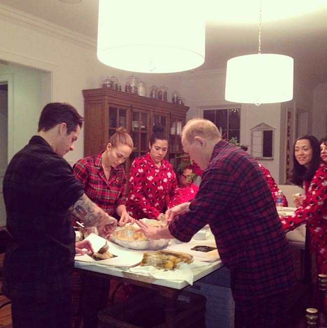 Jennifer Lopez while preparing Christmas food