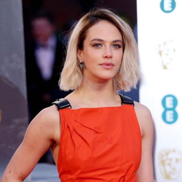 Jessica Brown Findlay at the BAFTA Awards in February 2017