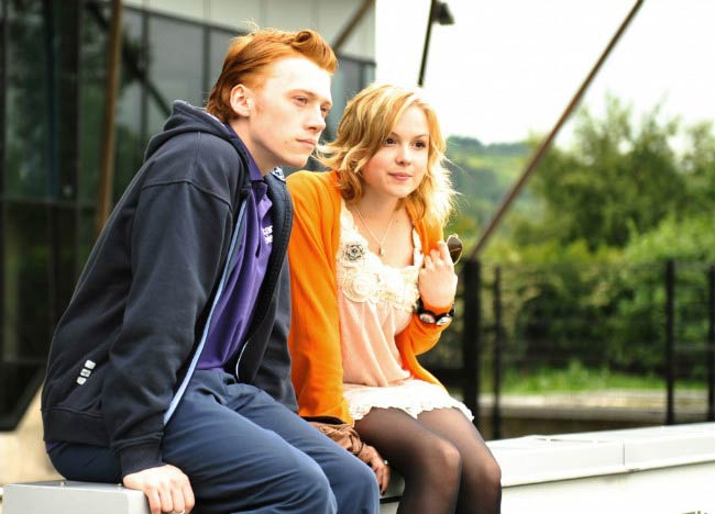 Kimberley Nixon and Rupert Grint in a still from the movie, Cherrybomb