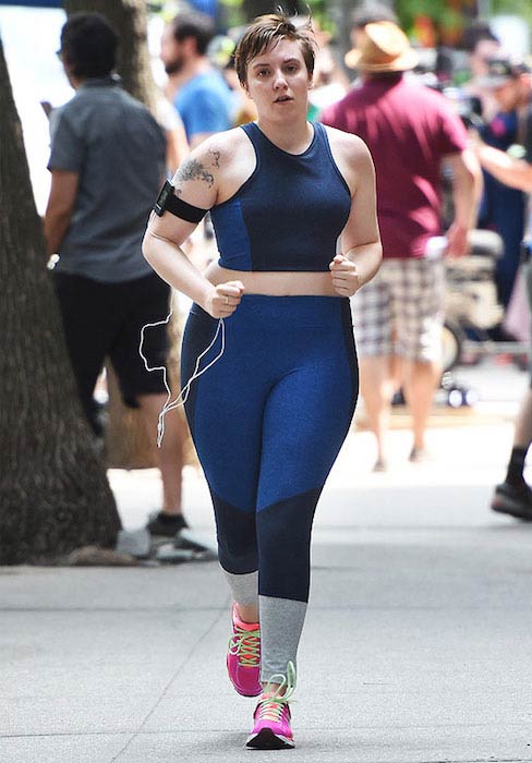 Lena Dunham running to lose weight