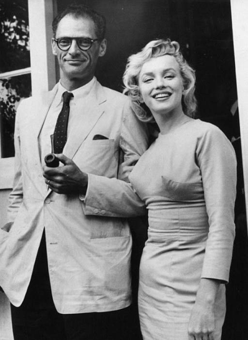 Marilyn Monroe and Arthur Miller in London in 1956