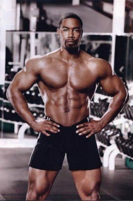 Michael Jai White in the gym