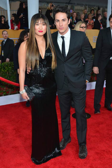 Michael Trevino and Jenna Ushkowitz at the 19th Annual Screen Actors Guild Awards in January 2013