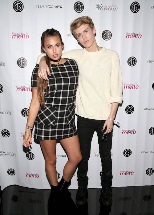 Natalie Tasha Thompson and Aidan Alexander at the Beautycon Festival New York After Party in October 2016