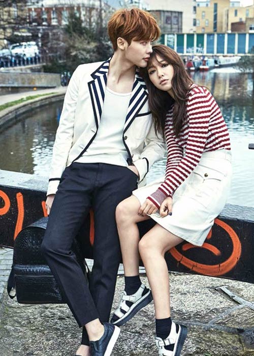 Park Shin-hye and Lee Jong-suk in a photoshoot for the InStyle magazine