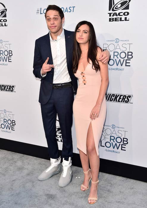 Pete Davidson with girlfriend Cazzie David at Rob Lowe’s roast in August 2016