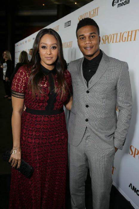 Tia Mowry and Cory Hardrict at the special screening of Open Road Films' Spotlight in November 2015