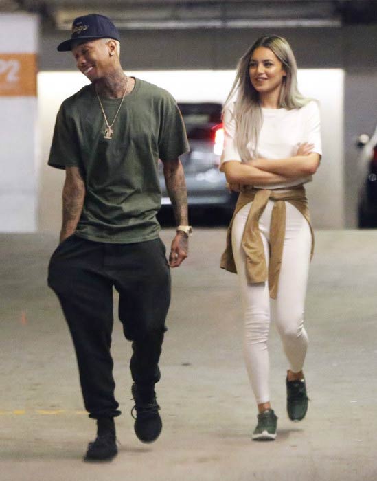 Val Mercado and Tyga out on the streets of Los Angeles in January 2016