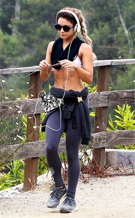 Vanessa Hudgens flashing her abs