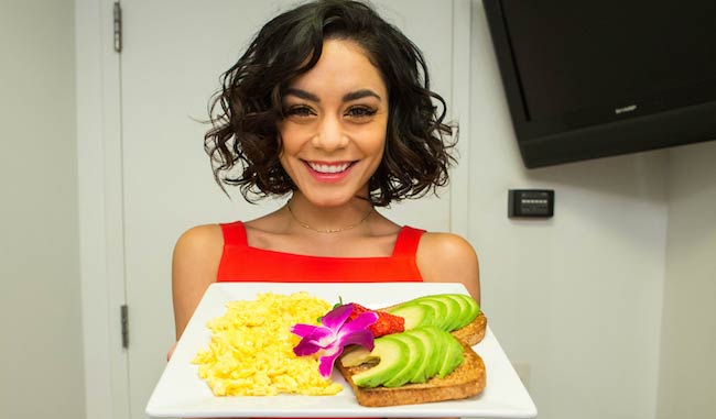 Vanessa Hudgens with a food plate