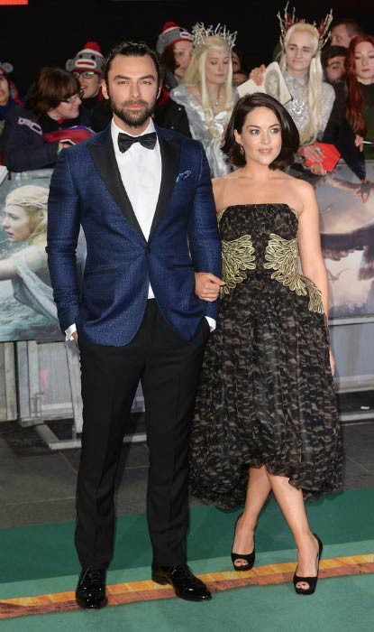 Aidan Turner and Sarah Greene at the world premiere of The Hobbit: The Battle Of The Five Armies in December 2014