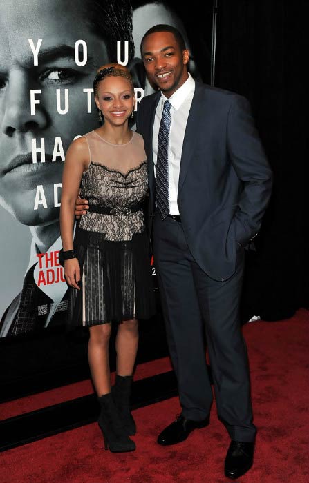 Anthony Mackie and Sheletta Chapital at the premiere of The Adjustment Bureau in February 2011