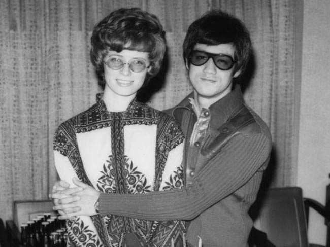 Bruce Lee and wife Linda Lee Cadwell in a private picture released after his death