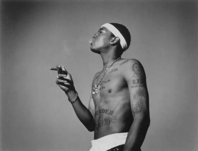 C-Murder shirtless modeling photoshoot 2001