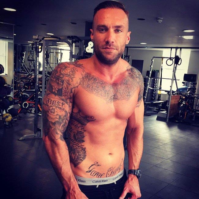 Calum Best shirtless body