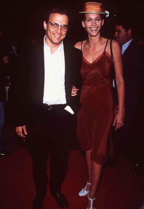 Damian Chapa and Natasha Henstridge arriving at an event in 1995