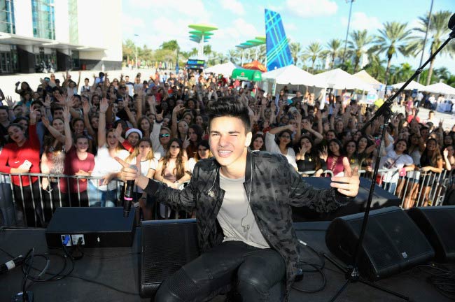 Daniel Skye performs at the Y100's Jingle Ball 2016 - PRE SHOW in December 2016