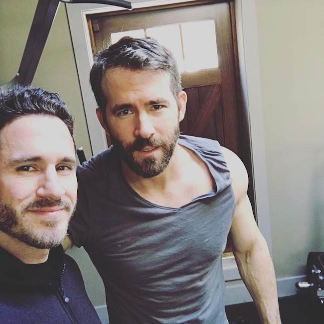 Don Saladino and Ryan Reynolds in the gym