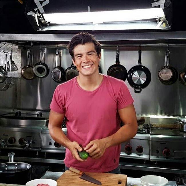 Erwan Heussaff in the kitchen