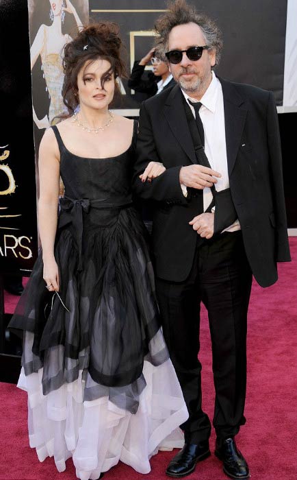 Helena Bonham Carter and Tim Burton at a public function in February 2013