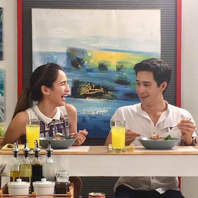 Ivan Dorschner enjoying food with Ultimate Star Jennylyn Mercado