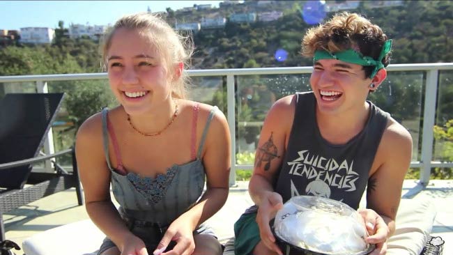 JC Caylen and girlfriend Lia Marie Johnson in a picture shared on social media in 2014