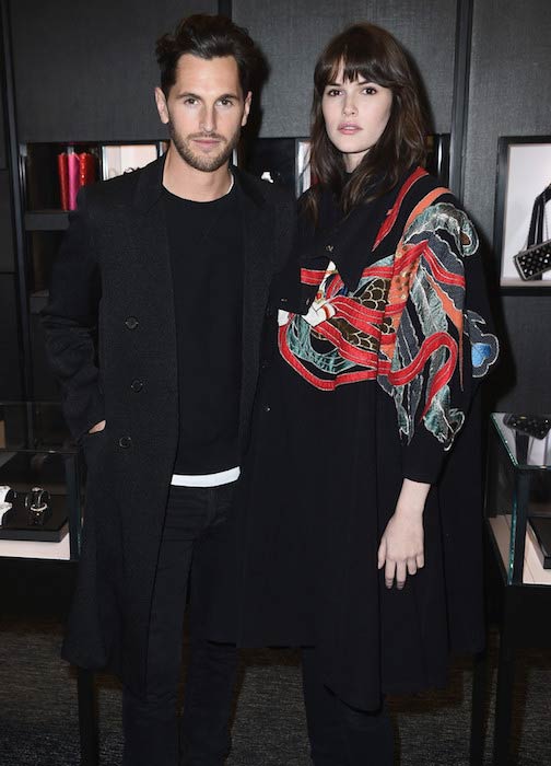 Jake Davies (Left) and Vanessa Moody at Chanel cocktail celebration in December 2016