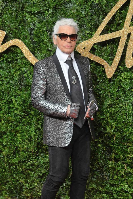 Karl Lagerfeld at the British Fashion Awards in November 2015 in London