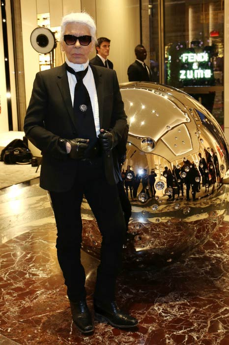 Karl Lagerfeld at the Palazzo FENDI And ZUMA Inauguration in Rome in March 2016