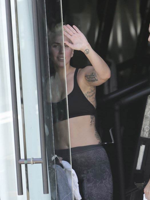 Lady Gaga at the gym in LA
